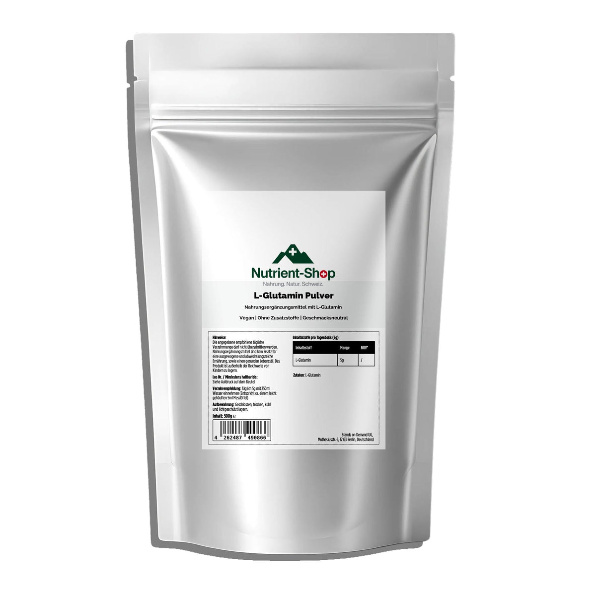 L-Glutamin Pulver Doypack - 500g