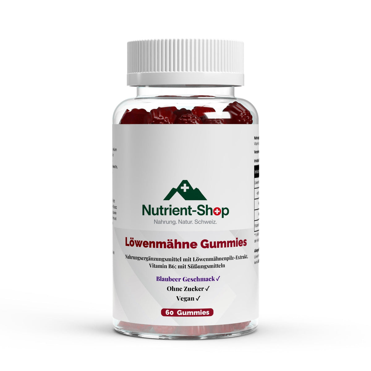 Löwenmähne + Vitamin B6 Gummies - 60 Stk.