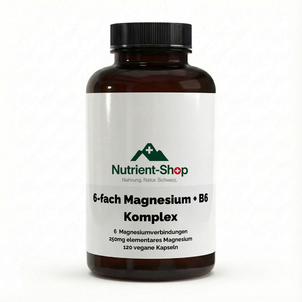 Magnesium 6x Komplex + B6 - 120 vegane Kapseln