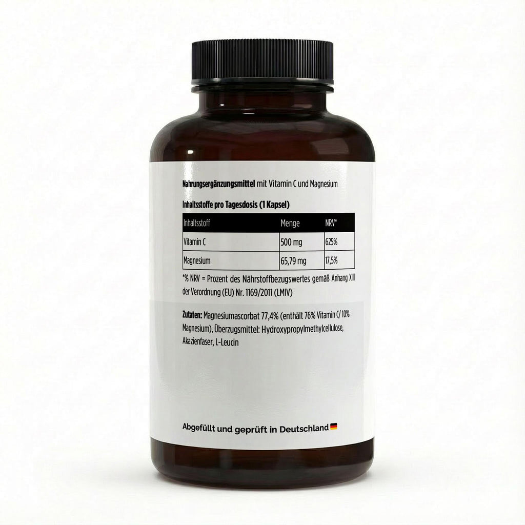 Buffered Vitamin C 500mg + Magnesium - 240 Capsules