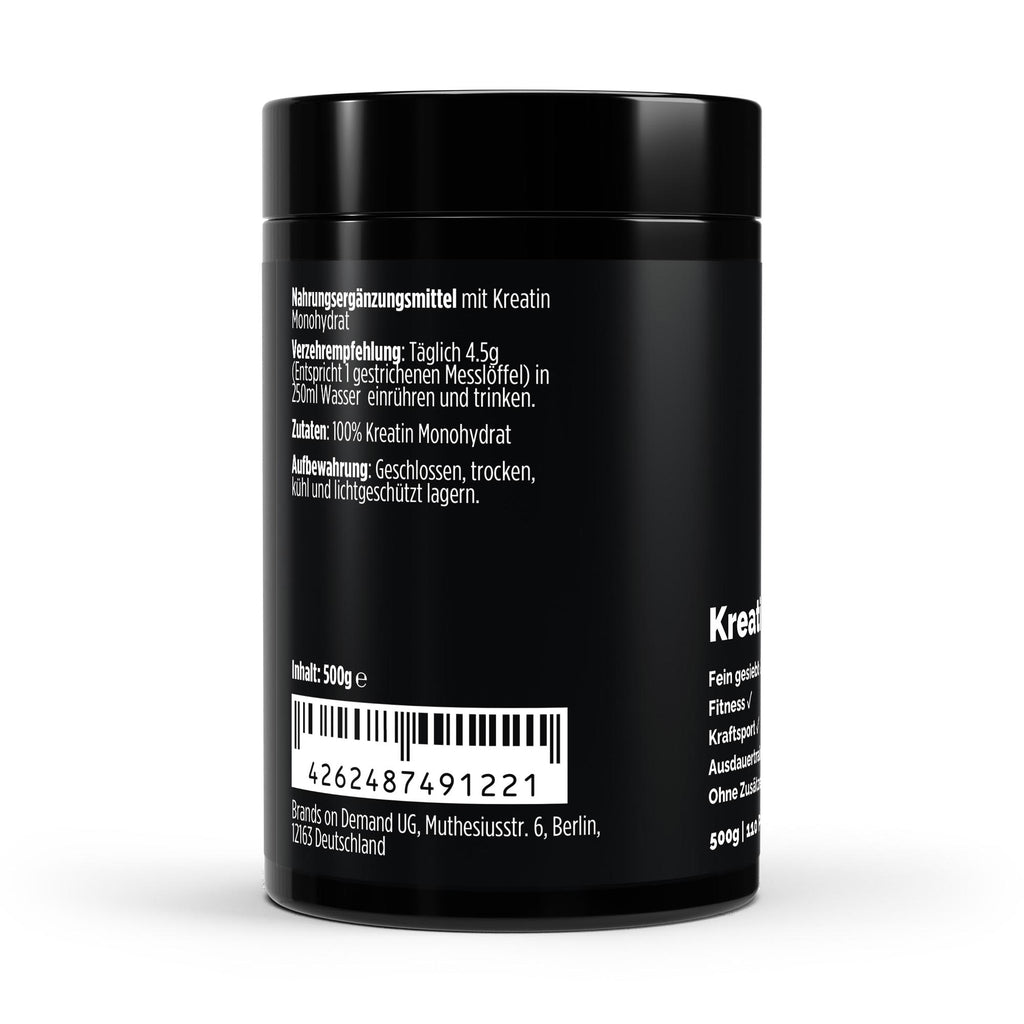 Kreatin Monohydrat - Geschmacksneutral - 500g