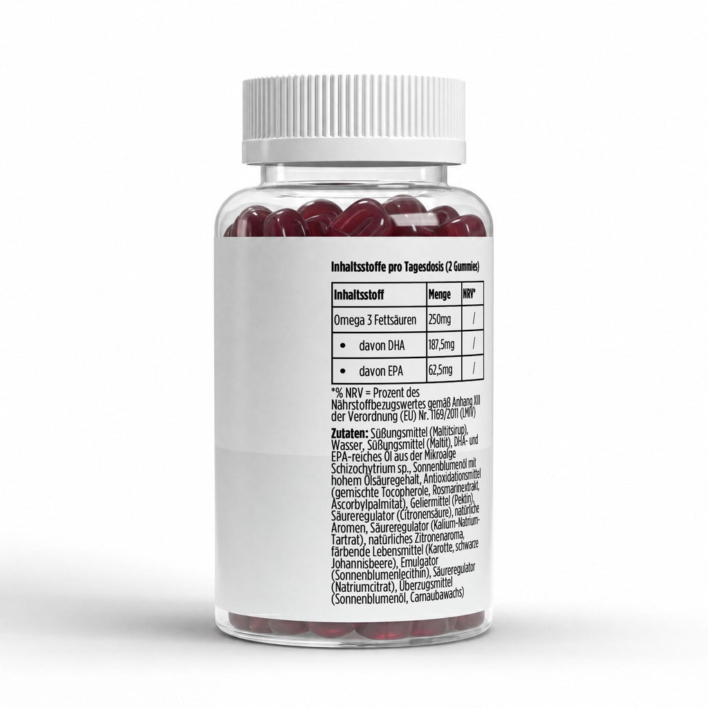 Omega 3 Gummies Kids - Himbeere - 60 vegane Gummies